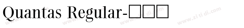 Quantas Regular字体转换
